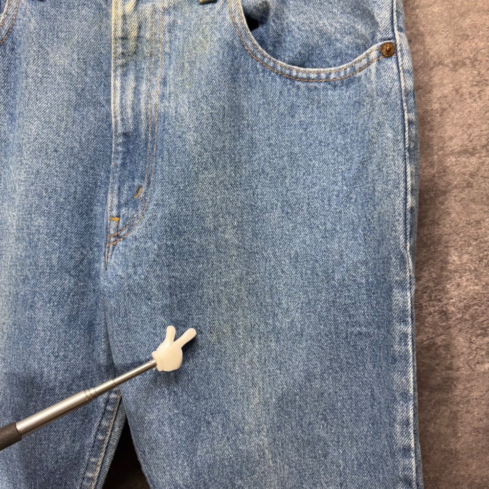 Vintage 80s Levis 505 Straight Leg Jeans Mens Size 33x30 Sun Faded Bleached - Picture 11 of 16